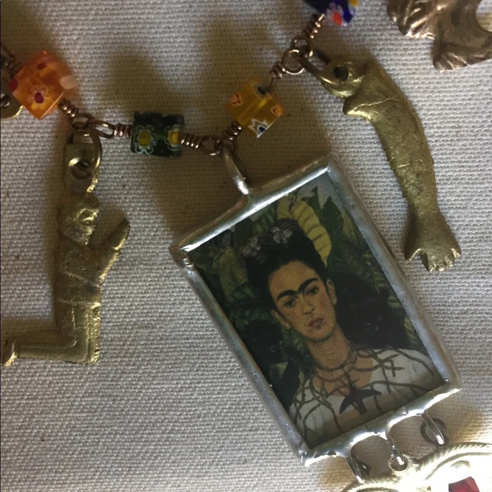 Frida Kahlo Handmade Milagros Necklace Mex… - Picture 6 of 7